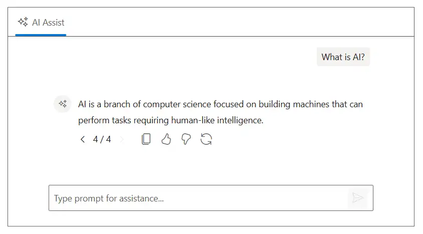 Blazor AI AssistView Regenerate Preload