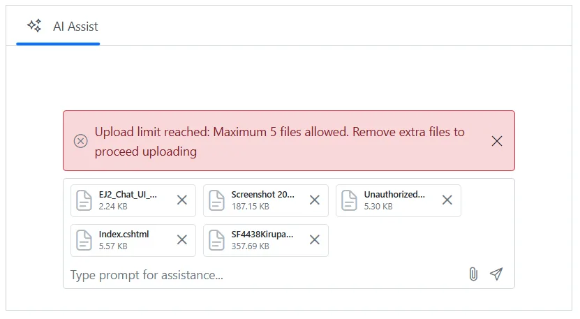 Blazor AI AssistView Attachment Enable