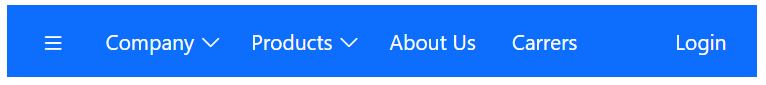 Blazor AppBar with Menu.