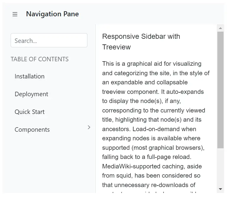 Blazor AppBar with SideBar.
