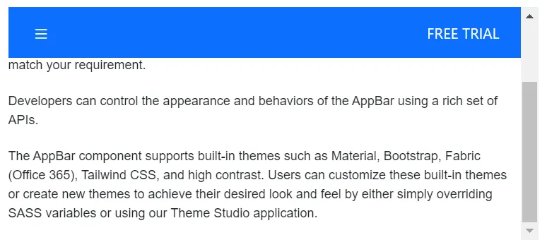 Blazor AppBar with Sticky Position