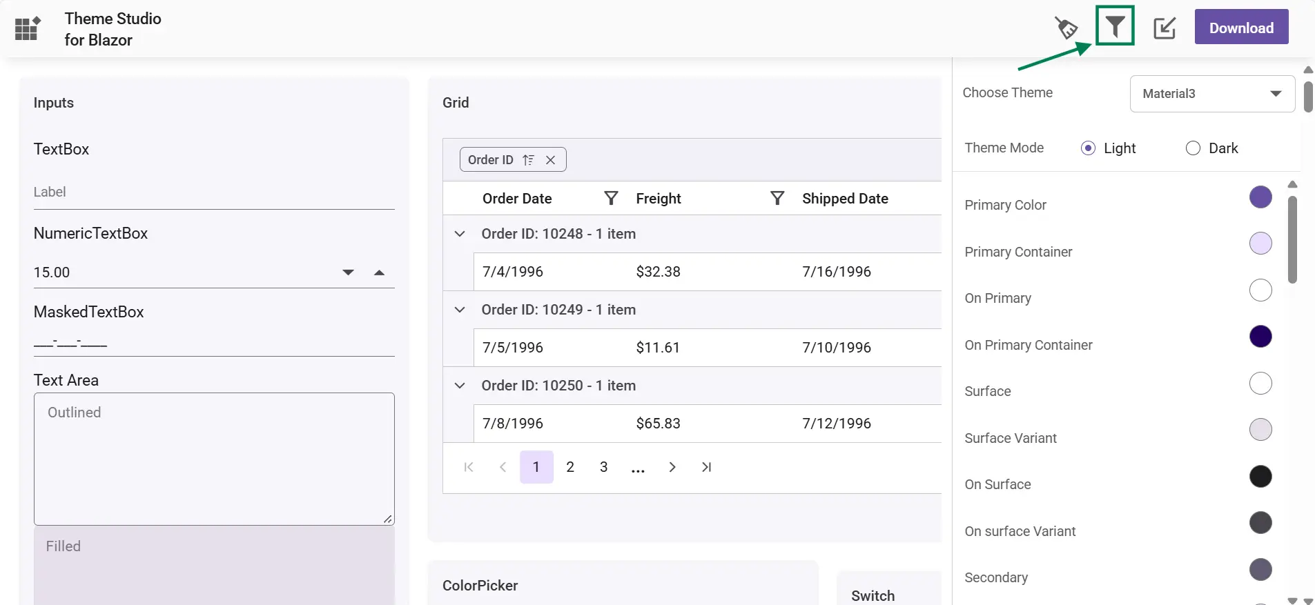 Theme Studio filter-icon