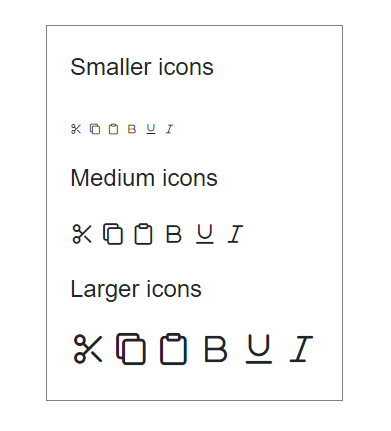 Icon size customization Blazor Icon Component