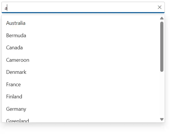 Blazor AutoComplete with Data Binding
