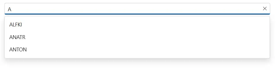 Filtering Blazor AutoComplete Items based on Count