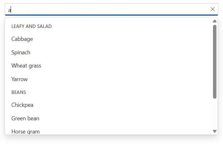 Blazor AutoComplete Grouping