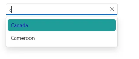 Blazor AutoComplete with customizing the focus, hover and active item color