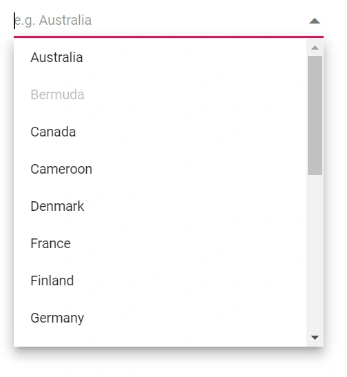 Blazor AutoComplete with a disabled list item