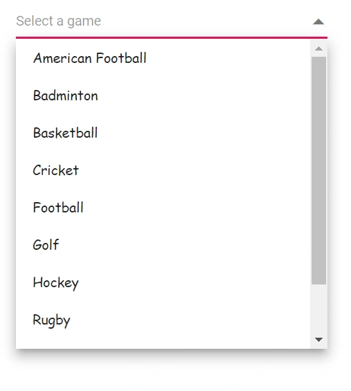 Blazor AutoComplete with a different font family