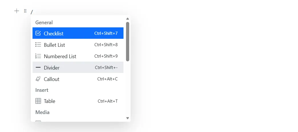 Blazor BlockEditor Default.