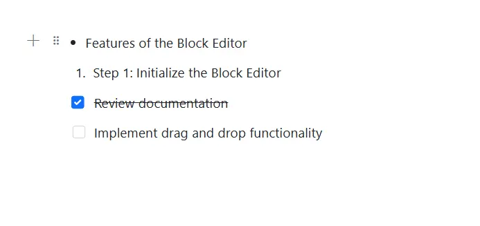 Blazor Block Editor List Blocks