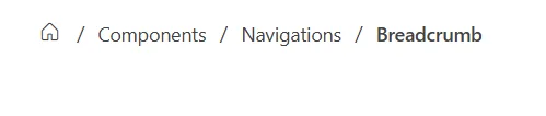 Blazor Breadcrumb Component