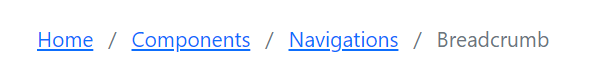 Blazor Breadcrumb Component