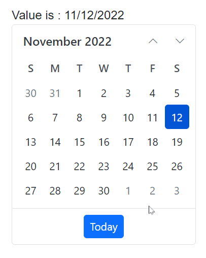 Blazor Calendar with DateOnly