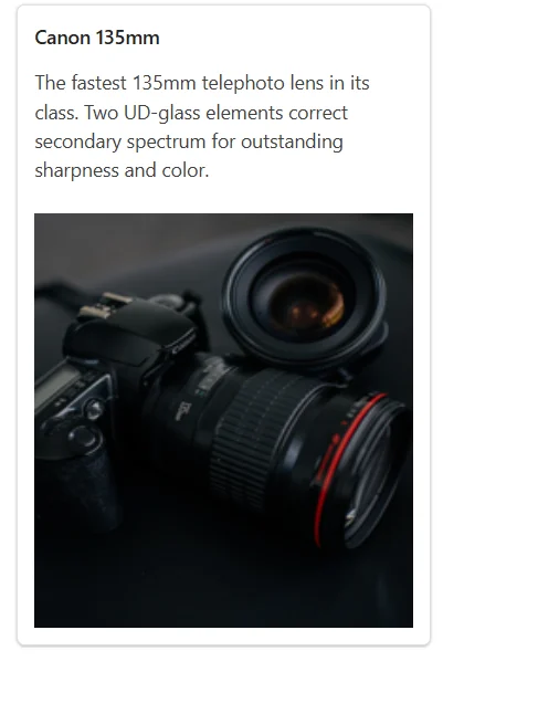 Blazor Card Component Content with Image