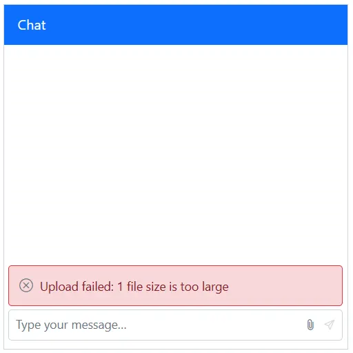 Blazor Chat UI Attachment File size