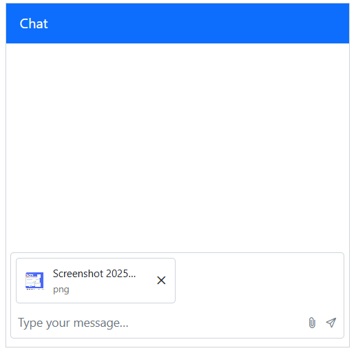 Blazor Chat UI Attachment template