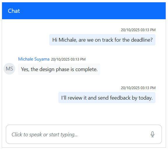 Integrating Speech-to-Text with Chat UI