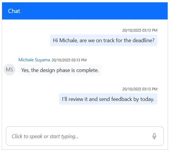 Integrating Speech-to-Text with Chat UI