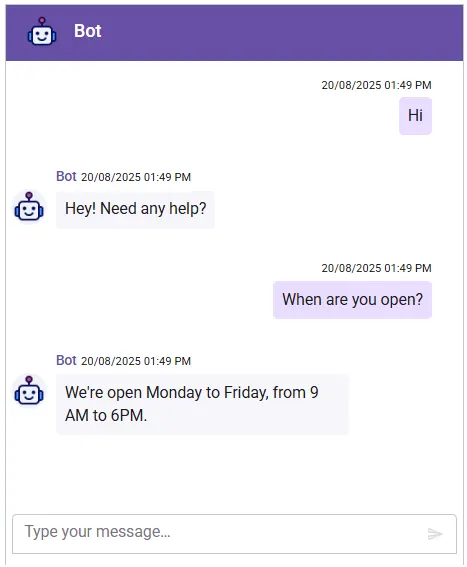 ChatUI with Dialogflow