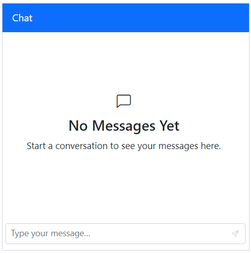 Blazor Chat UI EmptyChatTemplate