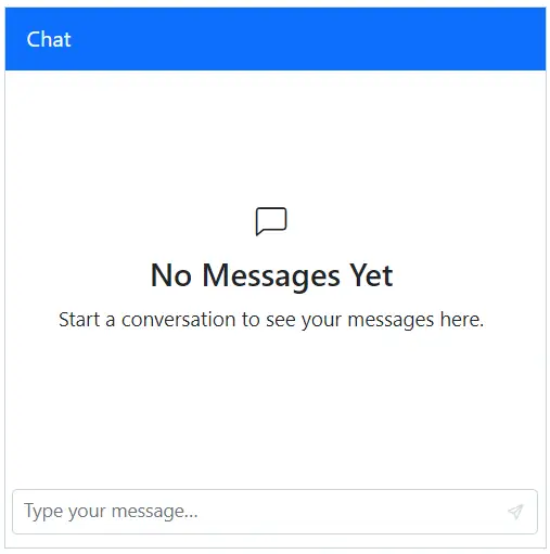 Blazor Chat UI EmptyChatTemplate