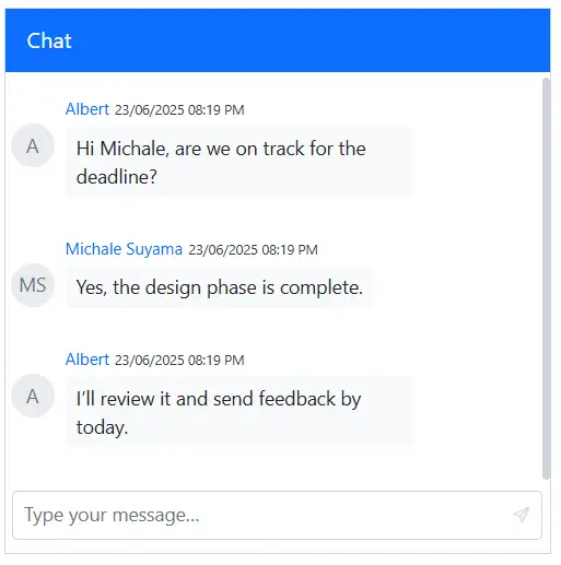 Blazor Chat UI EnableCompactMode