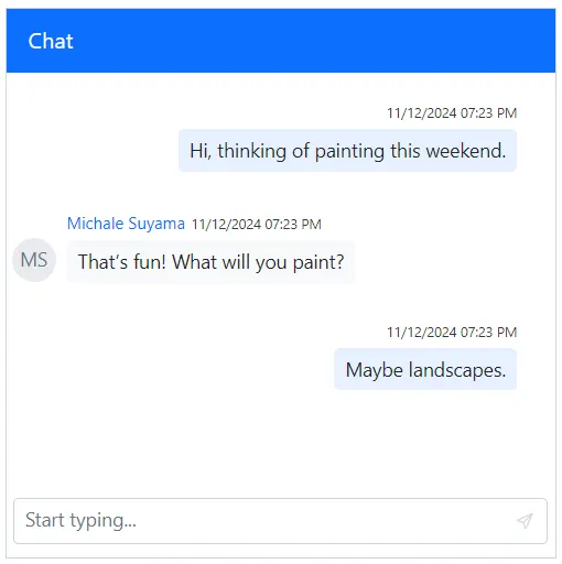 Blazor Chat UI Placeholder