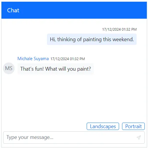 Blazor Chat UI Suggestions