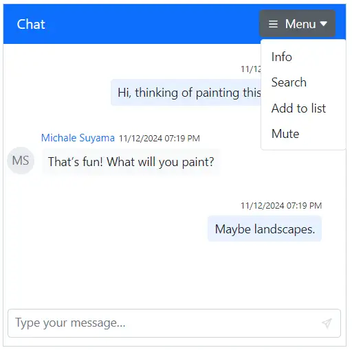 Blazor Chat UI Template