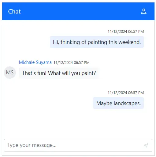 Blazor Chat UI Visible