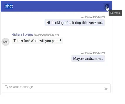 Blazor Chat UI tooltip text