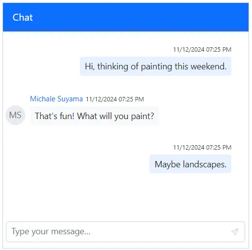 Blazor Chat UI Width