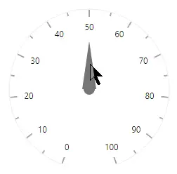 Blazor Circular Gauge with Dragging Pointer