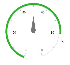 Blazor Circular Gauge with Dragging Range