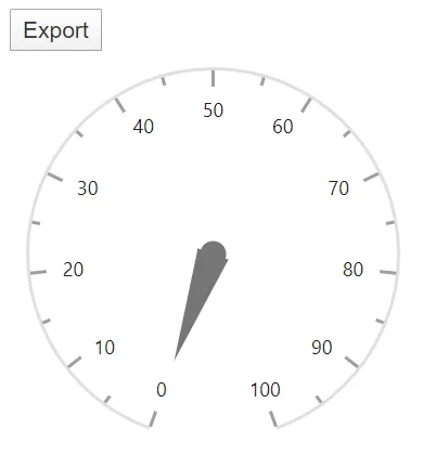 Exporting in Blazor Circular Gauge