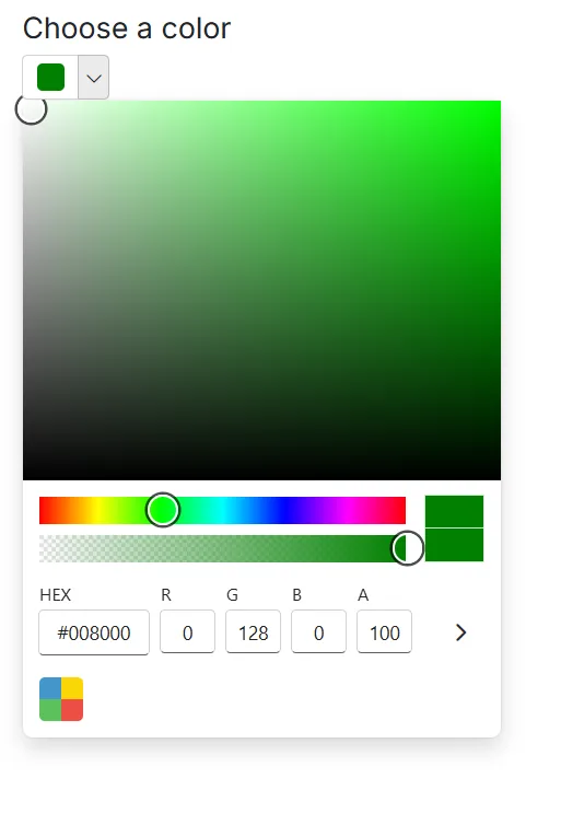 Hide Control Buttons in Blazor ColorPicker