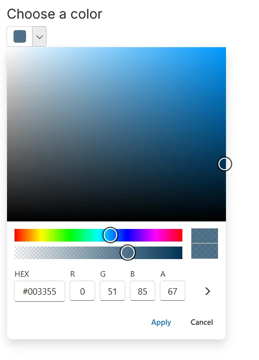 Changing Blazor ColorPicker value