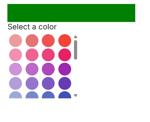 Blazor ColorPicker with Custom Palette