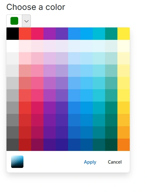 Blazor ColorPicker with Palette