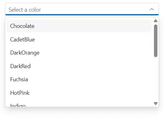 Blazor ComboBox with observable collection data binding