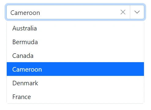 Blazor ComboBox with Complex data type