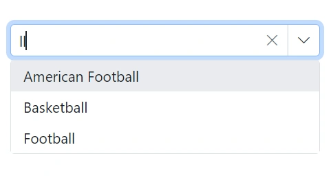 Blazor ComboBox with Filter Type