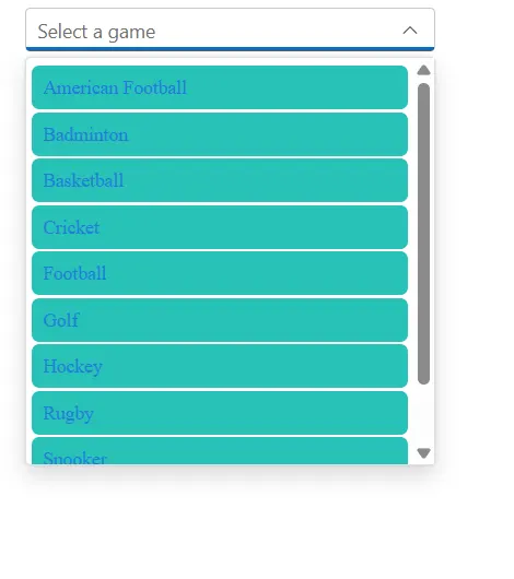 Blazor ComboBox with customizing popup color