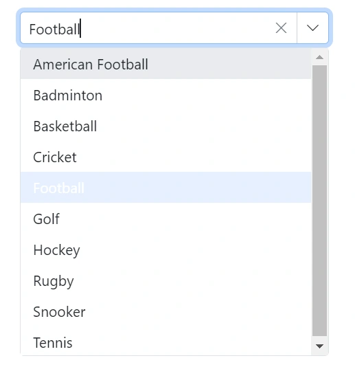 Blazor ComboBox with opacity style