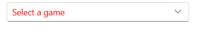 Blazor ComboBox with color placeholder