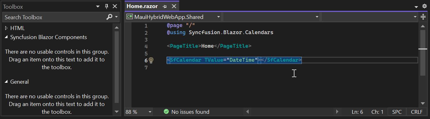 Add code snippet to toolbox