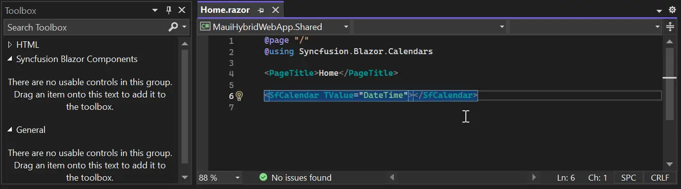 Add code snippet to toolbox