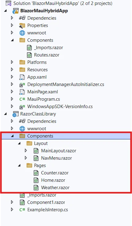 Folders to move into the RCL
