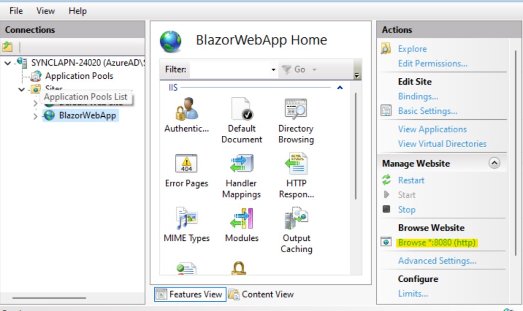 Deploy a Blazor Web App to IIS | Syncfusion